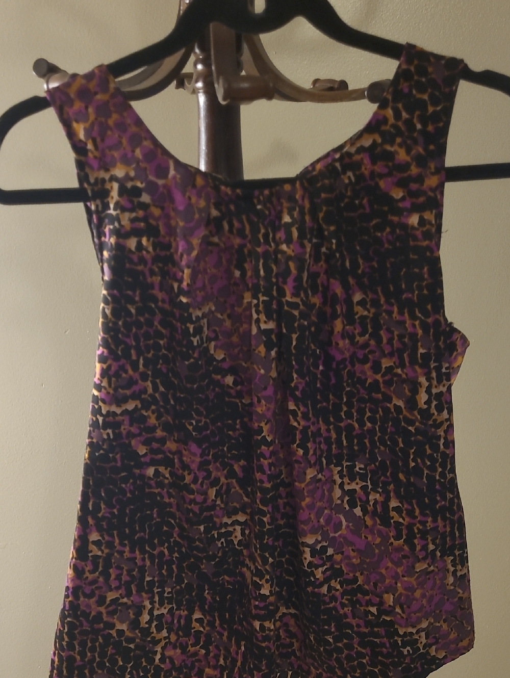 Apt. 9 Purple, Black & Tan Sleeveless Camisole Size MP